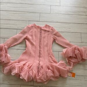 Pink Ruffled junior, cool dress